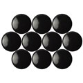 Quartet Magnetic Buttons 40mm Black Pack 10