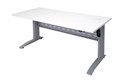 Rapidline SitStand Desk Height Adjustable Electric 1200W x 700D x 6851205H mm Silver FrameWhite Top