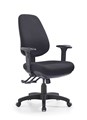 Express TR600CMB High Back Clerical Chair with Height Adjustable Back  Arms 3 Lever With Heavy Duty Mechanism Black
