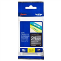 Brother TZePR955 PTouch Tape Premium White on Silver 24mm
