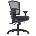 Express Fuse High Mesh Back Typist Chair with Arms Adj Back Heavy Duty Mechanism Black Fabric