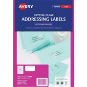 Avery Clear Quick Peel Laser Labels