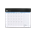 Table Planner 1055226 PVC Month to a View Black 2027 518 x 387mm