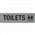 Apli Sign 900422 Self Adhesive Toilets Silver