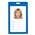 Rexel 9901001 ID Coloured Plastic Card Holder Portrait Blue Pack 6