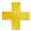 Durable 170104 Floor Marking Shaped Cross Yellow Pack 10