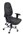 PU300 High Back Clerical Chair Chrome Base  Adjustable Arms Black PU