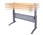 Rapidline SitStand Desk Height Adjustable Electric 1200W x 700D x 6851205H mm Silver FrameBeech Top